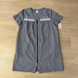 Croft & Barrow Women's Intimates‎ Zip-Up Nightgown Navy Blue Size Large NWT